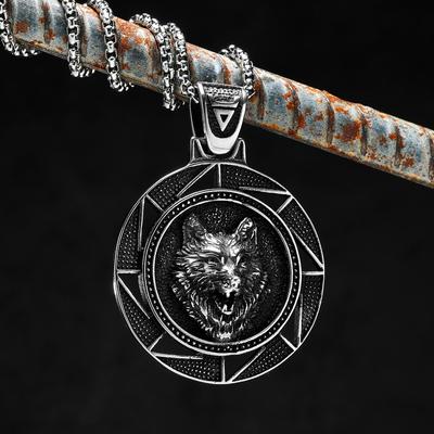 Colares Alpha Wolf Celtas Masculinos com Pingente Joias de Aço Inoxidável para Homens Mulheres Novo em Acessórios Hip Hop Presentes