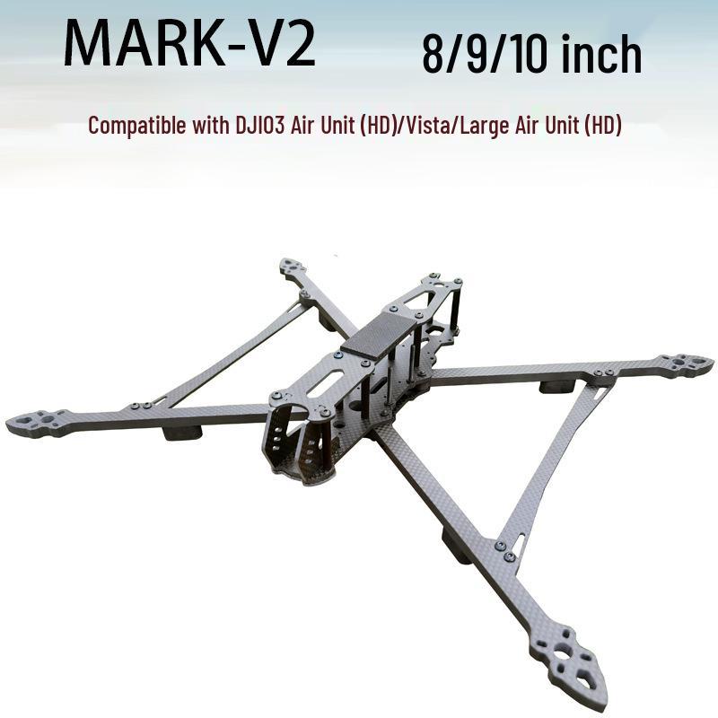 MARK4 V2 Carbon Fiber Drone Frame - FPV Racing, 8/9/10 Inch, Long Endurance.