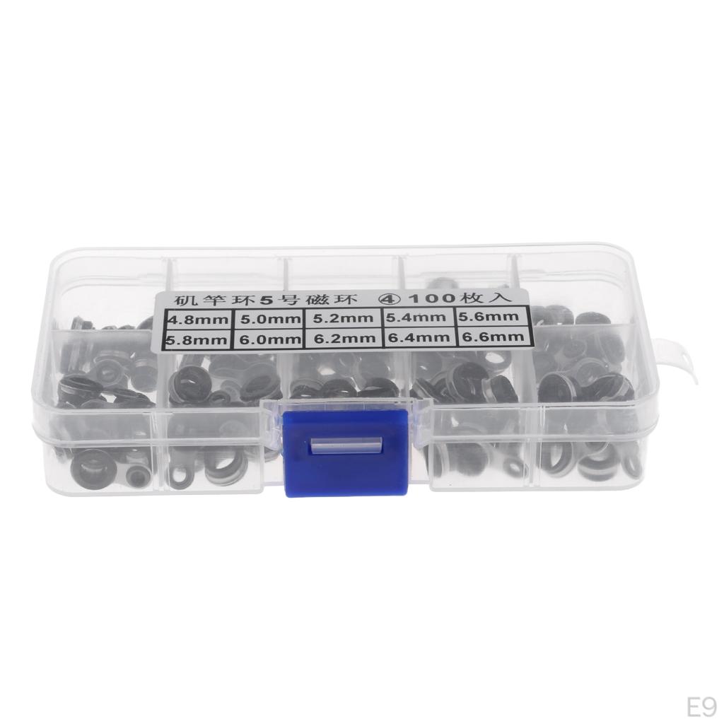 100 Pcs Fishing Rod Tips Repair Kit Replacement Part 0.9 6.6mm