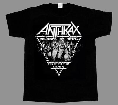 Anthrax Soldiers Of Metal New Black Short Sleeve T-SHIRT