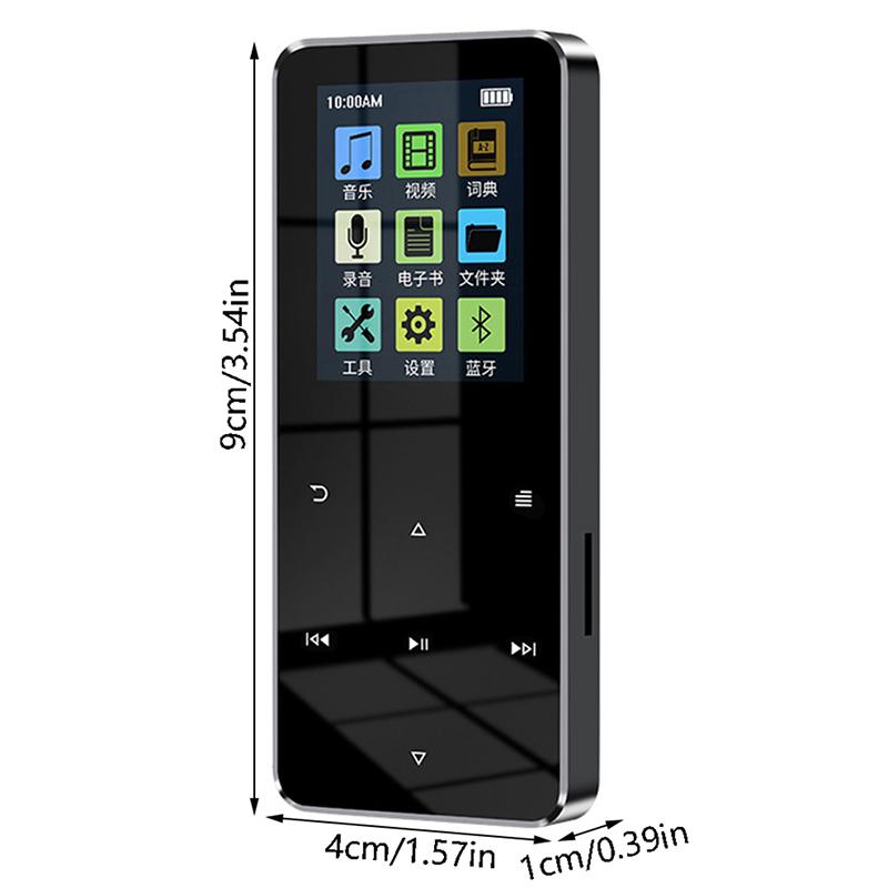 Mp4 Player With Bluetooth Built-In Speaker Touch Key Fm Radio Video Player