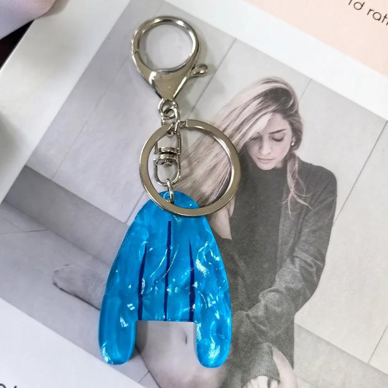 Creative Swimming Pool Keychain Wavy Keychain Decorations Car Key Ring Swimming Pool Keychain  Pendant Swimmer's Gift