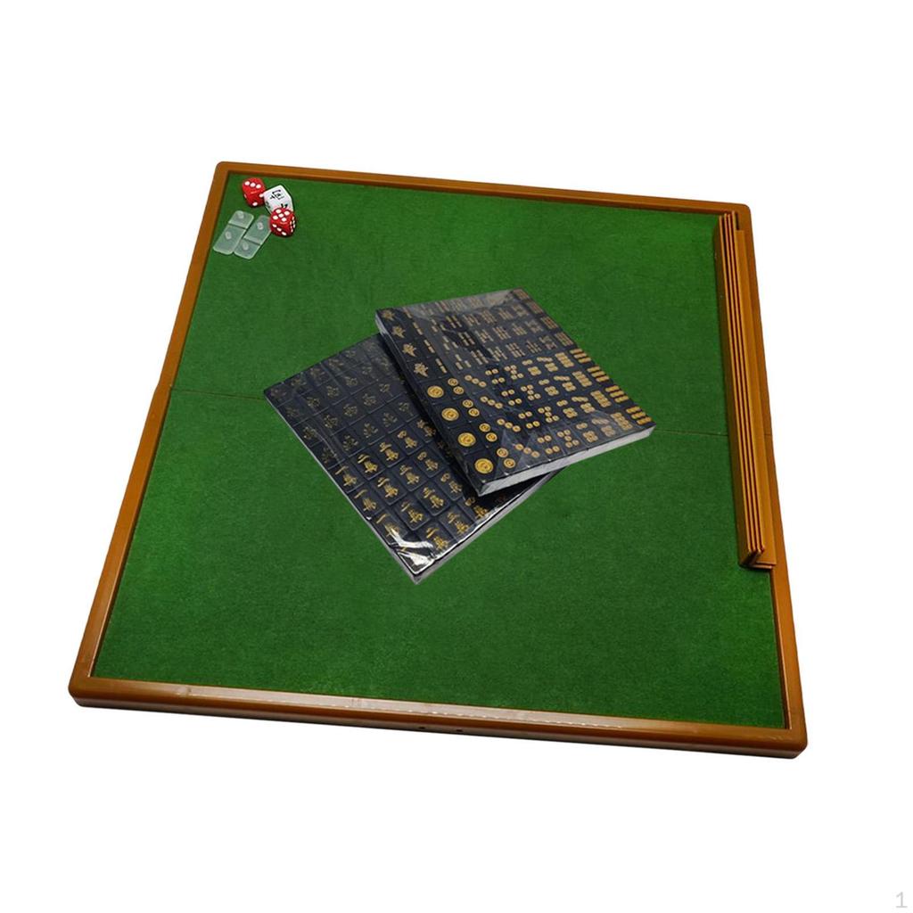 144 Mahjong Pieces, Portable Play Set, Chinese Version of The Game, Mini Set with