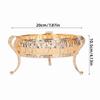 Obstschalen Zinklegierung Obstserviertablett Rund Gold Dekoratives Serviertablett Retro Metall Snacktablett Restaurant Servieren