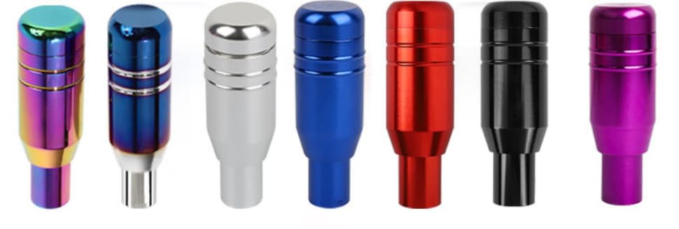 Bestmaple Black Universal Aluminum AT Shift Knob Push-Type (Silver)