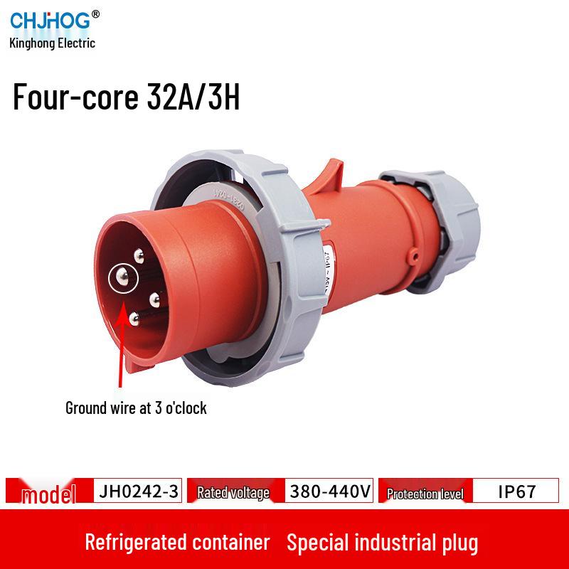 

Marine 4-Pin 32A Generator Socket 380V 3H Terminal Special Plug