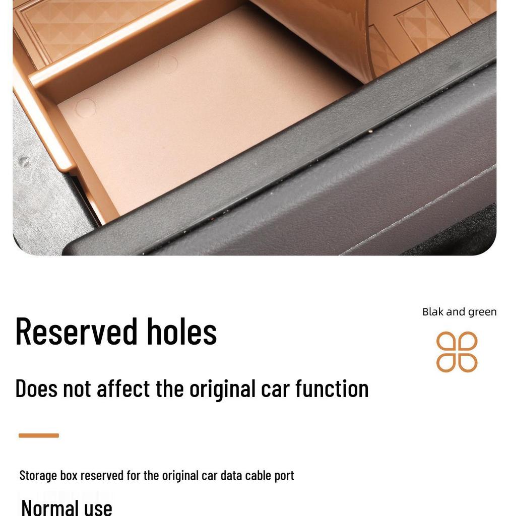 Storage Organizer for Mercedes-Benz GLC260, New C/E-Class, and E300L Center Console Armrest.