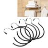 5pcs Hook Multipurpose Spa Beauty Salon Wardrobe Closet Hanging Hook for Bathrobe Scarf BeltBlack