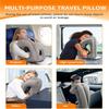 New Pattern Inflatable Travel Pillow Portable Chin Support Neck Pillow for Airplane Car Bus Train Office Nap Rest Support Pillow