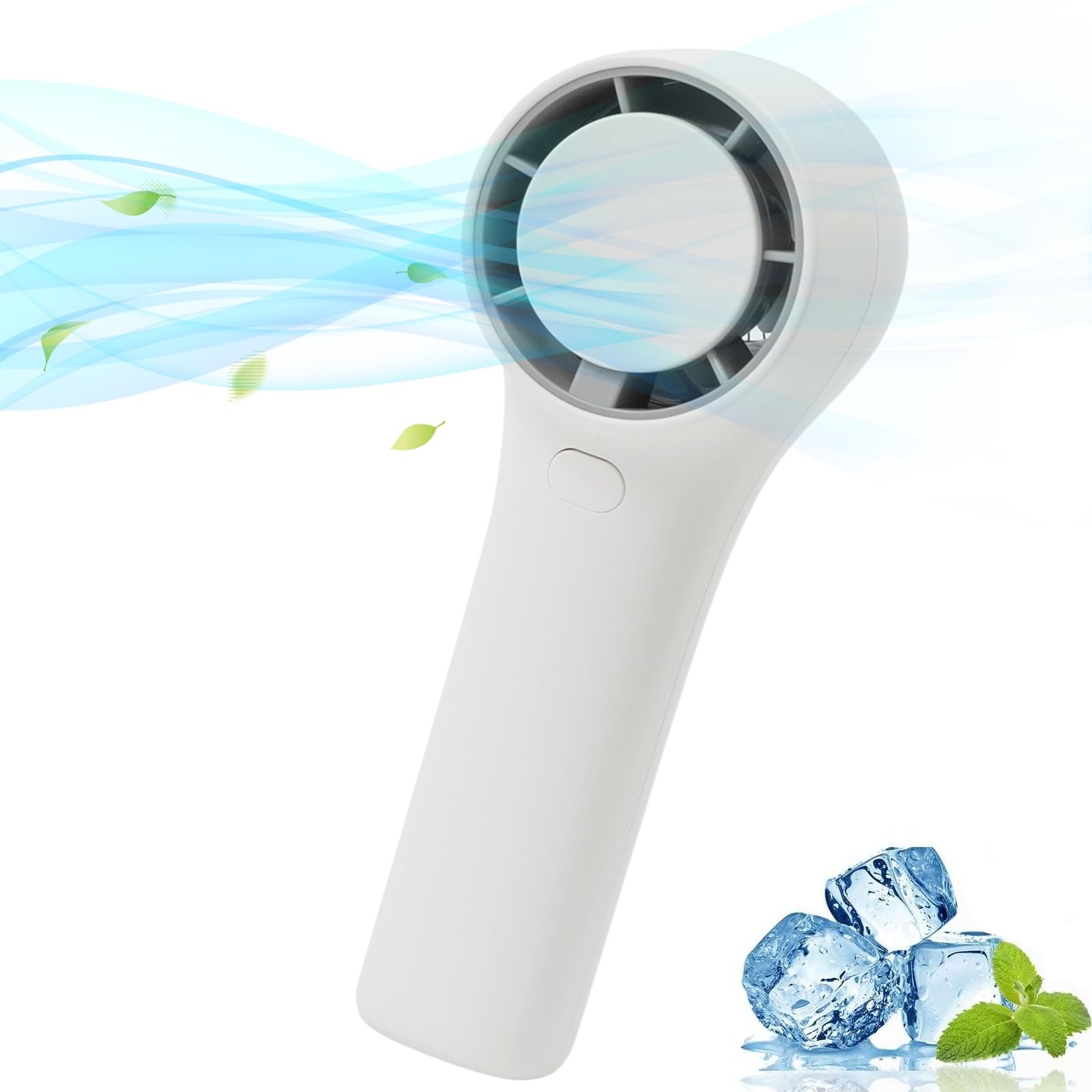 

Portable USB Rechargeable Handheld Mini Desktop with Heatstroke Prevention Fan, 3000mAh, 4-Level Adjustment, Fan, High-Speed Motor, Powerful, білий