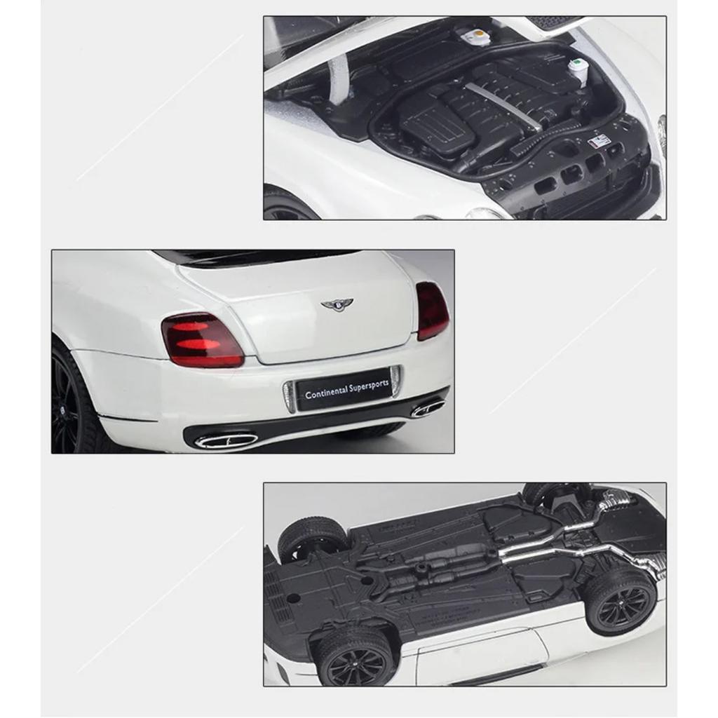 Welly Modellino Auto Bentley Continental Supersports GT in Lega 1/24 Luxy Diecast Simulazione Metallo Giocattolo Veicoli Modellino Auto Regalo per Bambini