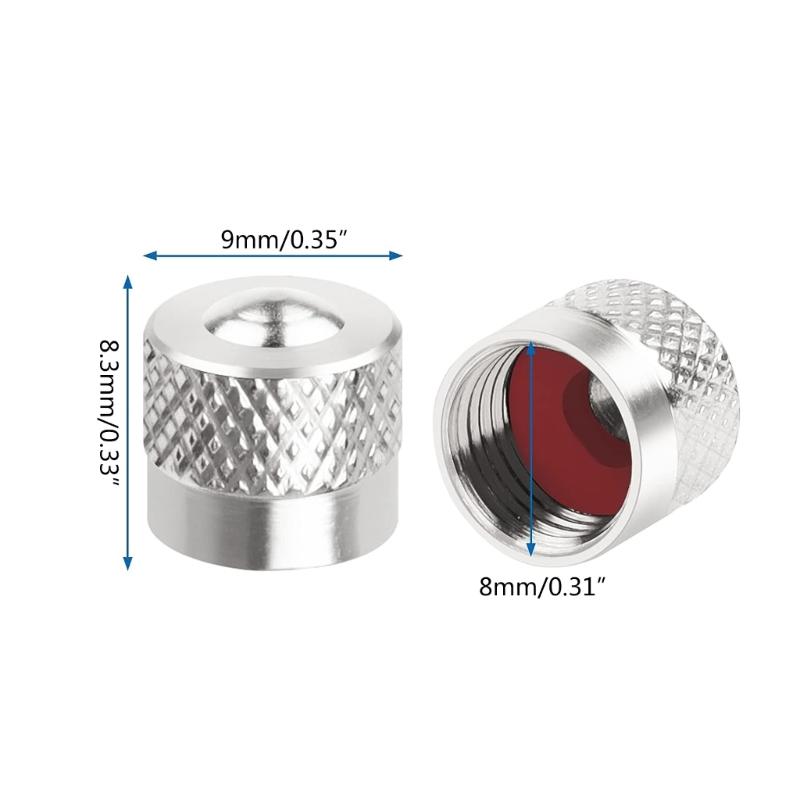 Universal Style Metal Car Anti-rust Motorbike Wheel Tire Valves Stem Cap Airtight Cover Dustproof with Rubber Seal Rings