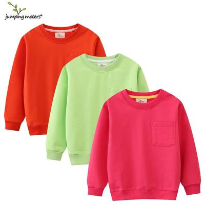 2024 Kinder Herbst Uni Farbe Rundhals Sweatshirt für Jungen