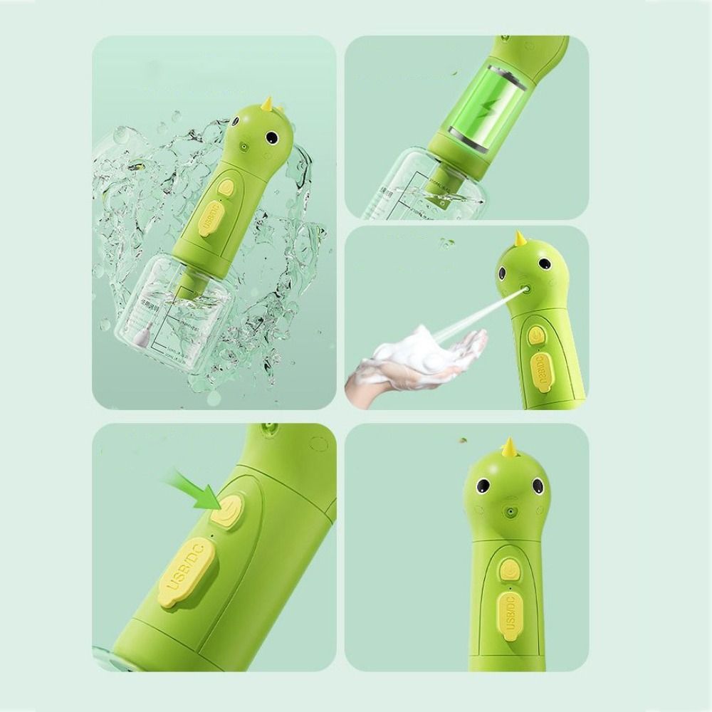 Automatic Cat Soap Foaming Dispenser Dinosaurs Shape Electric Bubble Maker  Dog Bathing