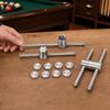 11PCS Threaded Billiard Cue Tip Shaper Stainless Steel Pool Cue Tip Compressor  Cue Tip Shaping