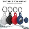 Silicon Keychain for Apple Airtags Case Protective Cover 360° Waterproof Airtag Holder Tracker Accessories AirTag Case Key Ring