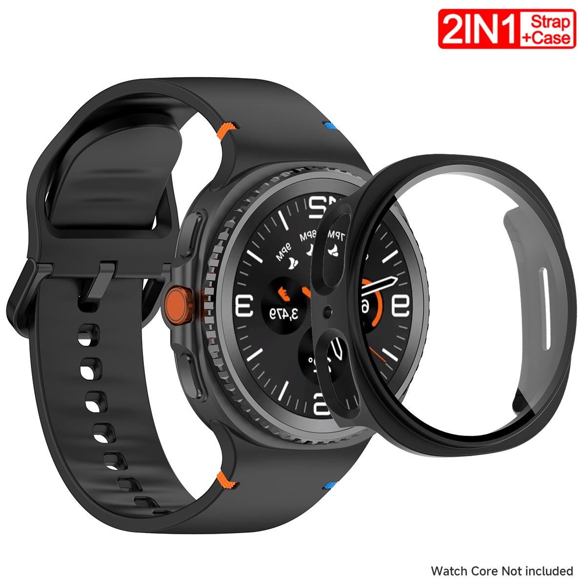 

20/22mm Silicone Band+Glass Case For Samsung Galaxy watch 8 40 44mm Cover screen protector TPU Bracelet Strap For Galaxy watch 8 Galaxy Watch 8 40mm&Strap For 22mm