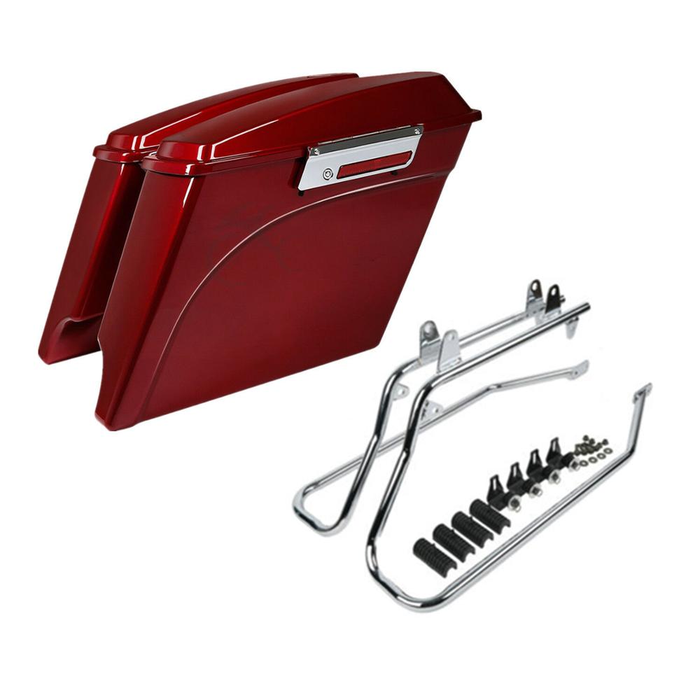 Motorcycle 5" Stretched Saddlebags Conversion For Harley Softail Heritage Deluxe 1984-2017