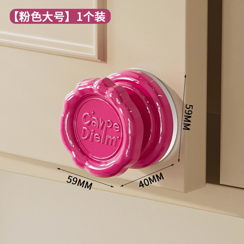 

Suction Cup Small Handle Home Punch-free Toilet Sliding Door Window Handle Kitchen Sliding Door Refrigerator Cabinet Door Handle розовый