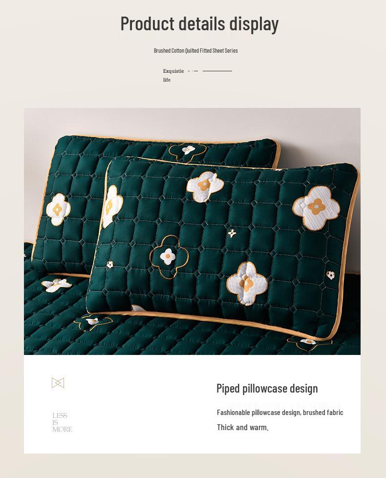 Waterproof Quilted Fitted Sheet & Mattress Protector - Non-slip, All-Inclusive Single Piece Cover