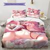 Anime Pattern Bedding Quilt Set Quilt Cover Pillowcase Home Decoration Birthday Gift (1 * Duvet Cover + 2 * Pillowcase, Without Core)