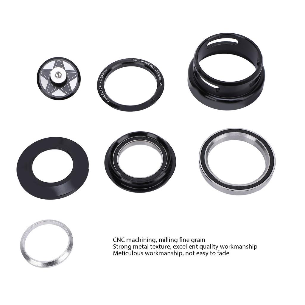 Bisiklet Yokuş Aşağı Kulaklık 44 ila 49,7 mm Bisiklet Aksesuarı 1,5 Konik Boru Ön Çatal Rulman DH-497F