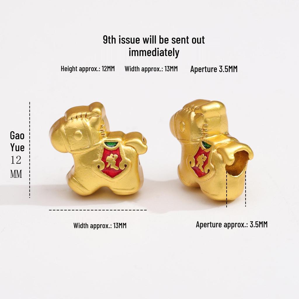 Year of the Horse High Color Retention Alloy Jewelry Accessories: Lucky Beaded Pendant Hand Rope Bracelet