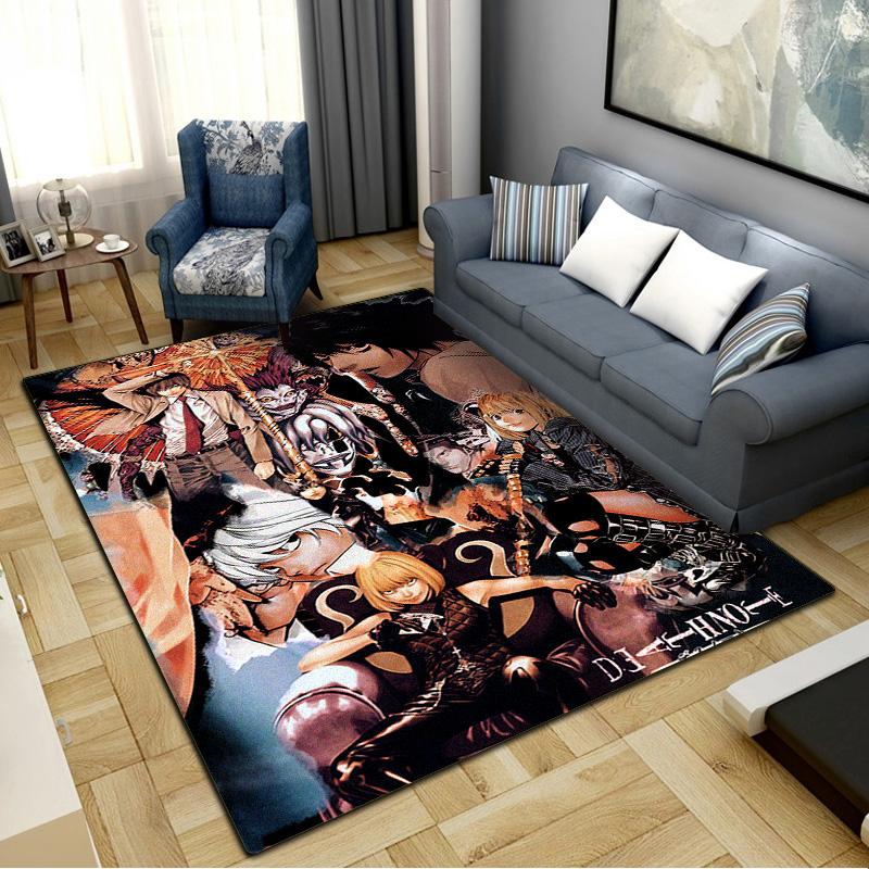 Anime Death Note Carpet Rug for Living Room Bedroom Home Sofa Decoration, Kids play Non-slip Floor Mat