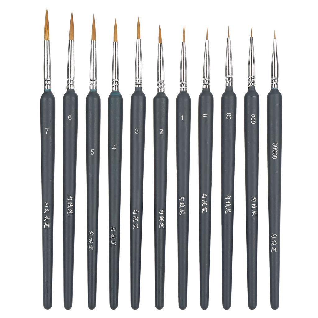 11Pcs Painting Tools Hook Line Pen Painting Brush Watercolor Pen for Students Art Lovers