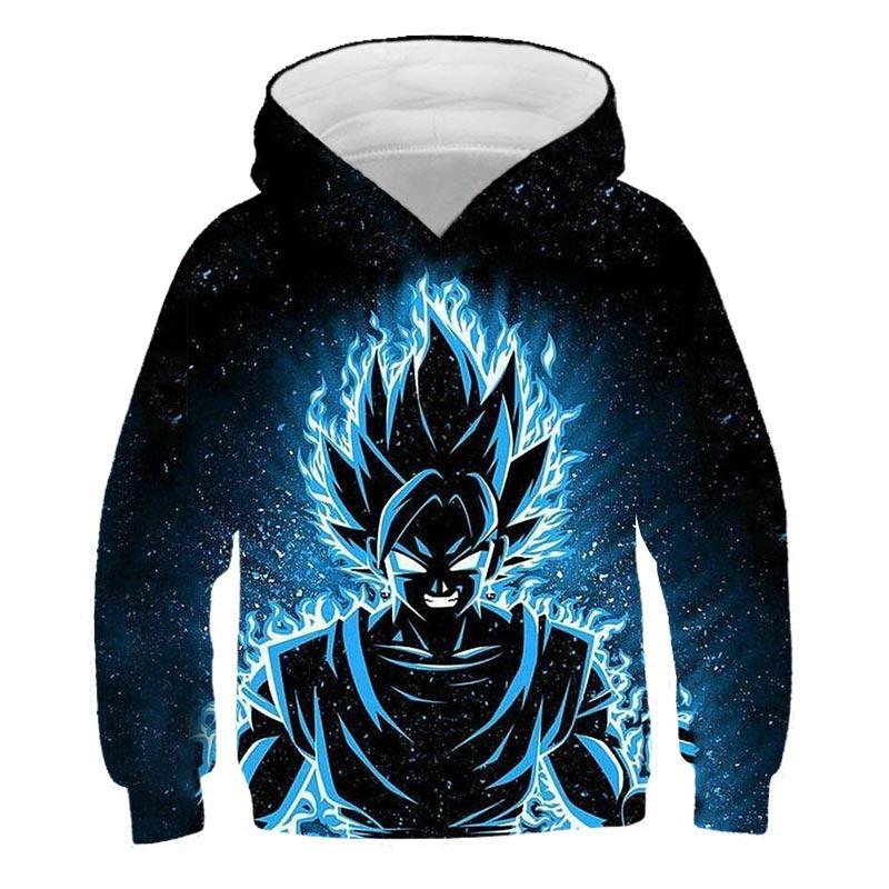 3-12Y Girls Anime Top Long Sleeve Kids Boys Dragon Ball Z Graphic Autumn Child Sweatshirt Hoodies Spring Children's Soft Clothes