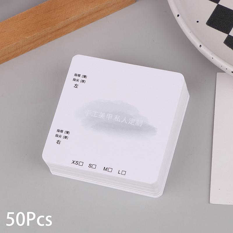 50Pcs Press-On Nail Packaging Display Swatch Card Simple Style False Nail Design Manicure Sample Display Salon