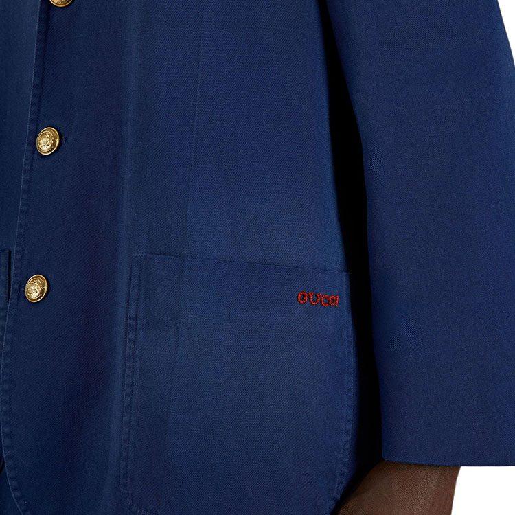 GUCCI Business Suits Men's Blue Suit Collar Moderate Business Suit 722497-ZALUG-4307