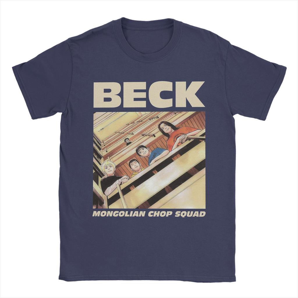 BECK Mongolian Chop Squad T Shirts for Men Cotton Fun TShirt Crewneck  Tee Shirt Short Sleeve Clothes Birthday Present