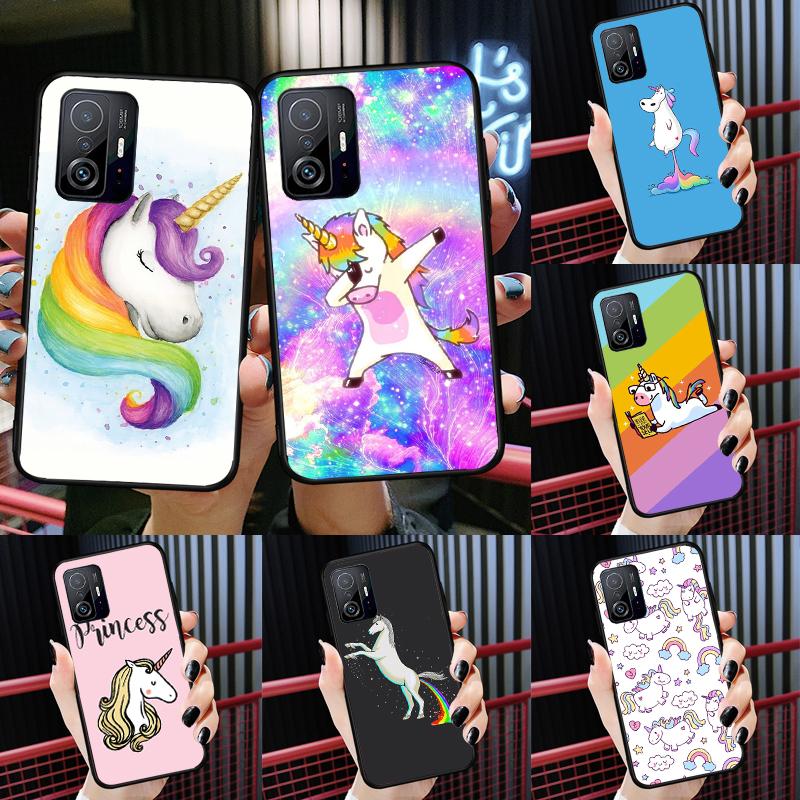 Cartoon Rainbow Unicorn Case For Xiaomi 14T 11T 12T 13T Pro 13 14 Ultra POCO X7 Pro X3 X5 F3 F5 F6 M6 X6 Pro Cover