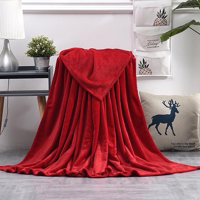 Soft Warm Blankets For Beds Winter Mink Throw Solid Sofa Cover Bedspread Winter Plaid Blankets Winter Sheet Bedspread 3size