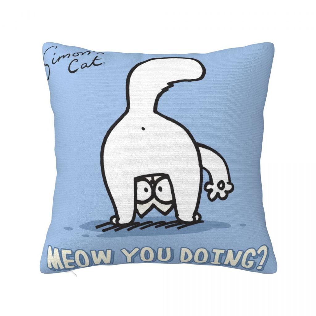 Home Decoration Simons Cartoon Cat Cats Pillowcases Stuff Pillow Covers Zippered Multi-Size