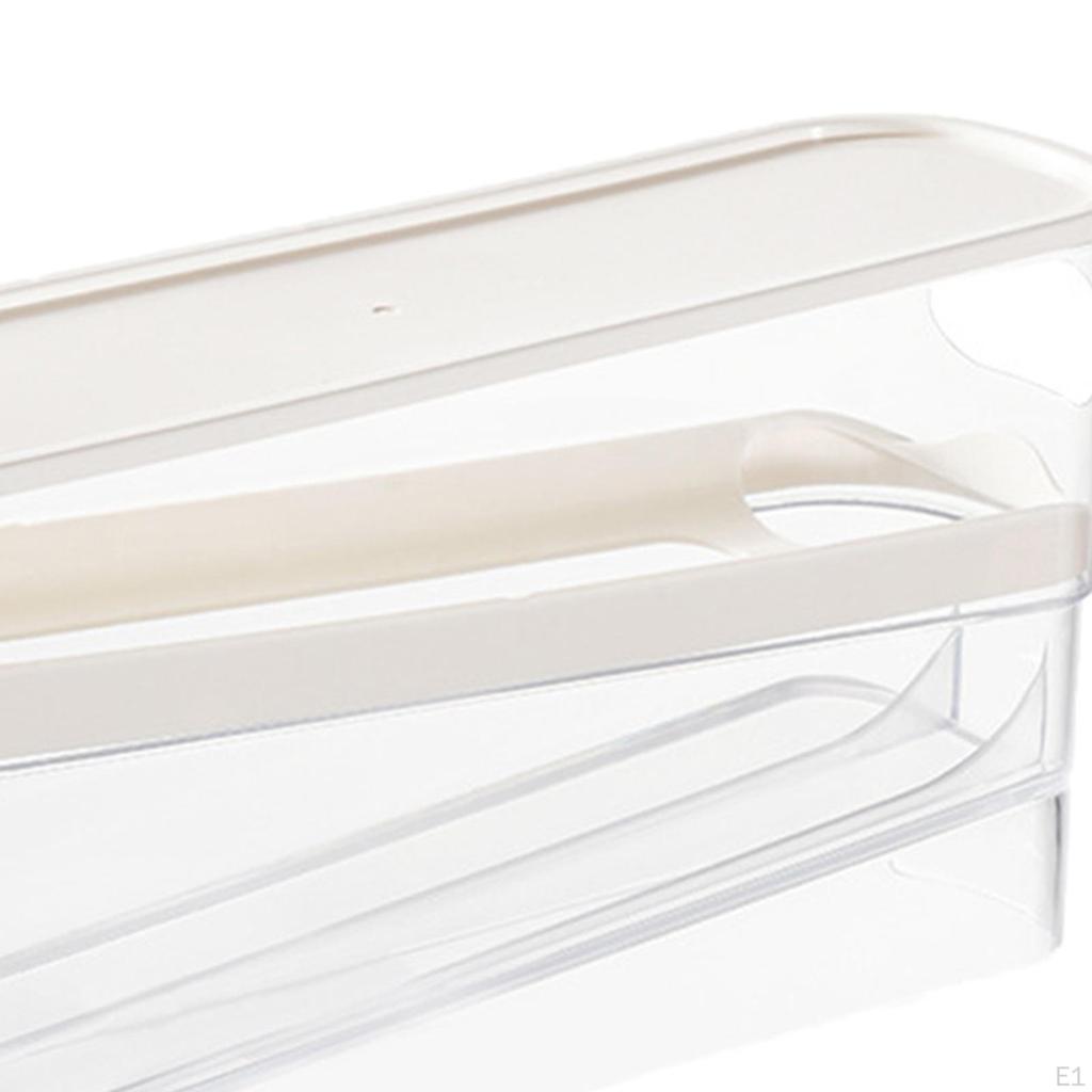 Rolling Egg Dispenser Storage Box 2 Tier Space Saving Container Holder for