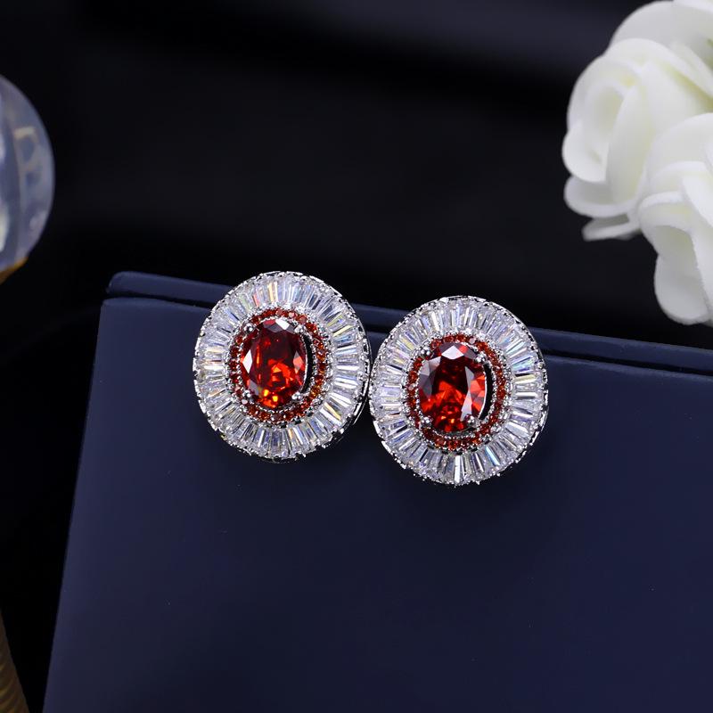 High-End Temperament Ladder Square Zircon Ear Jewelry, Quality Assurance, Anti-Allergic