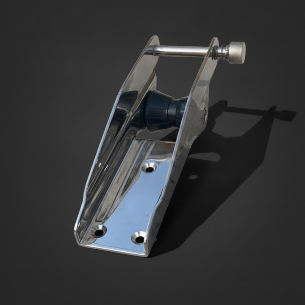 Stainless Steel Anchor Bracket Hinged Hardware Polished for Sailboats, Mariners