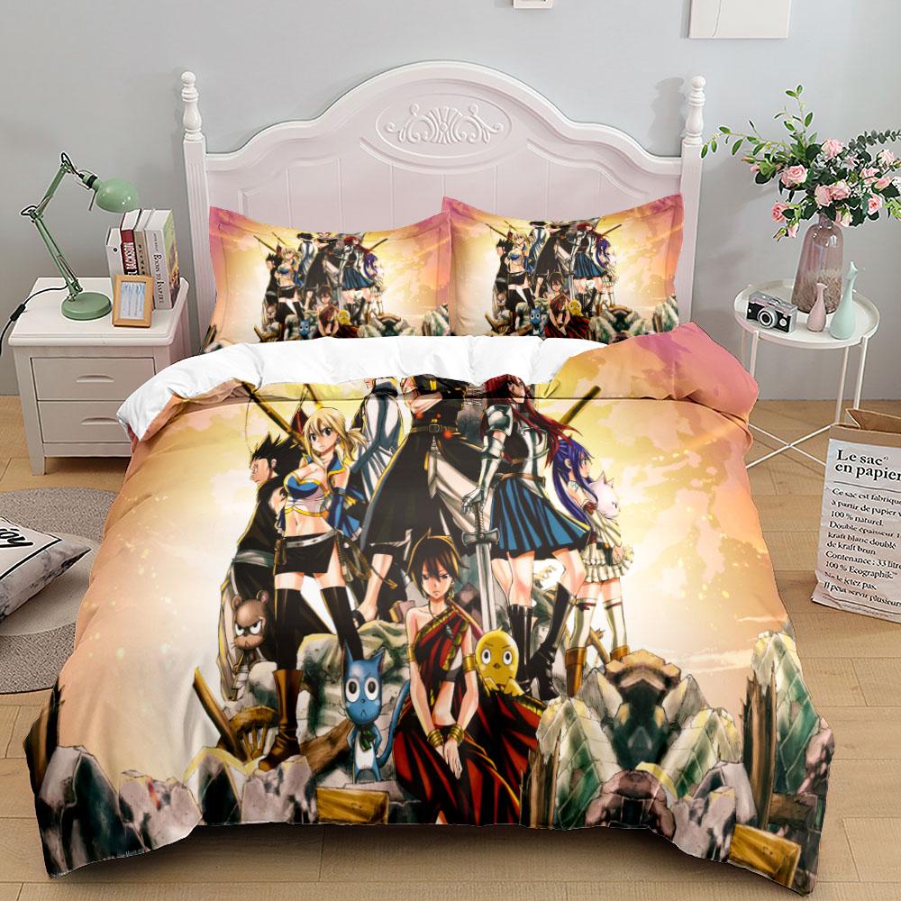 Passionate Natsu Comics Duvet Cover Set Usa King Queen Double Full Twin Single Size Kids Bed Linen Set