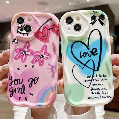 Cute Silicone Case for Oppo A78 A58 A38 Infinix Smart 7 8 Xiaomi Redmi Note 12 11 Pro Vivo V23E V27 V25 Funda Love Heart Stars Cover Soft TPU Bumper