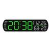 Digital Alarm Clock TEMP Humidity Date 2 Alarms Countdown Timing DST Snooze Table Clock Auto Dimmable 12/24H LED Clock for Decor