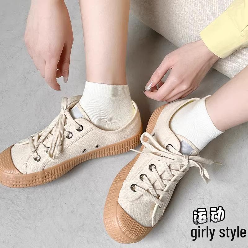 Women's Breathable Summer Boat Socks - Lightweight, Sweat-Absorbent, Deodorant Solid Color Short Socks for Sports