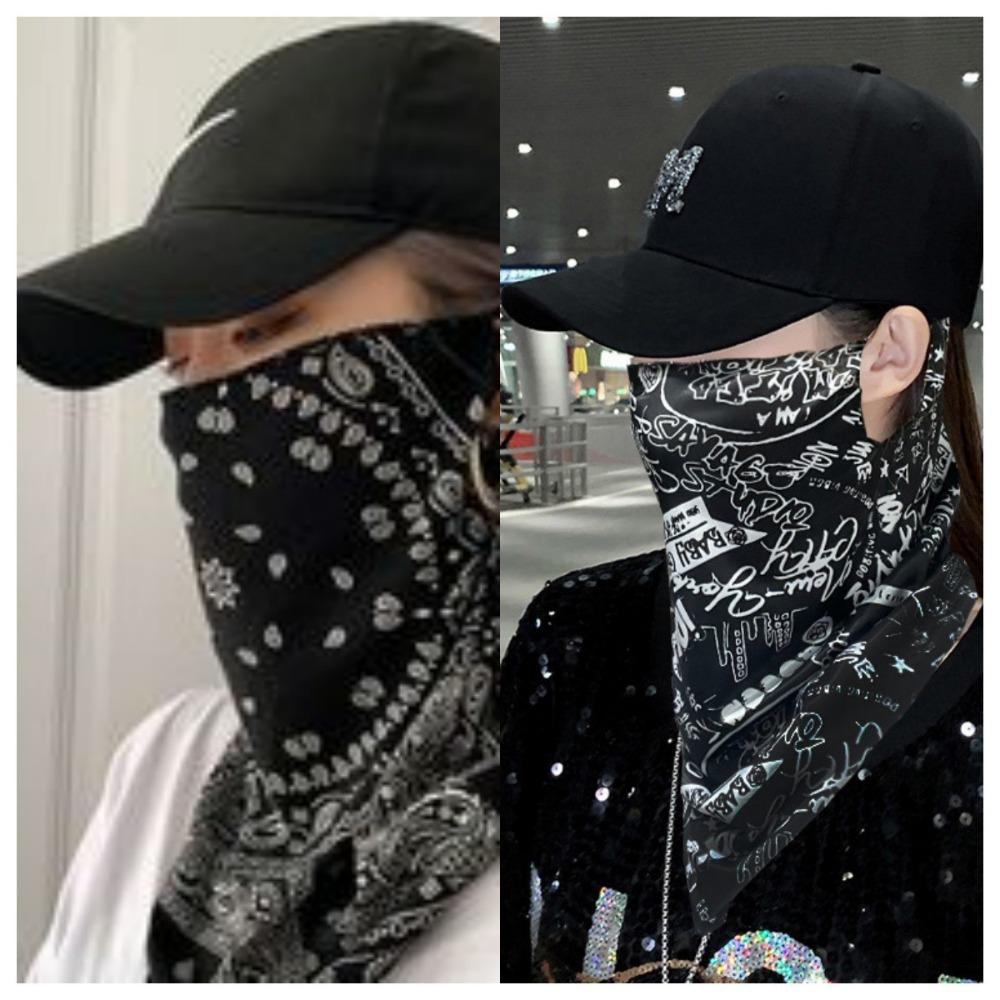 Sunscreen Mask, Men's and Women's Ice Silk Hanging Ears, Neck Protection, Scarf, Summer Sunshade