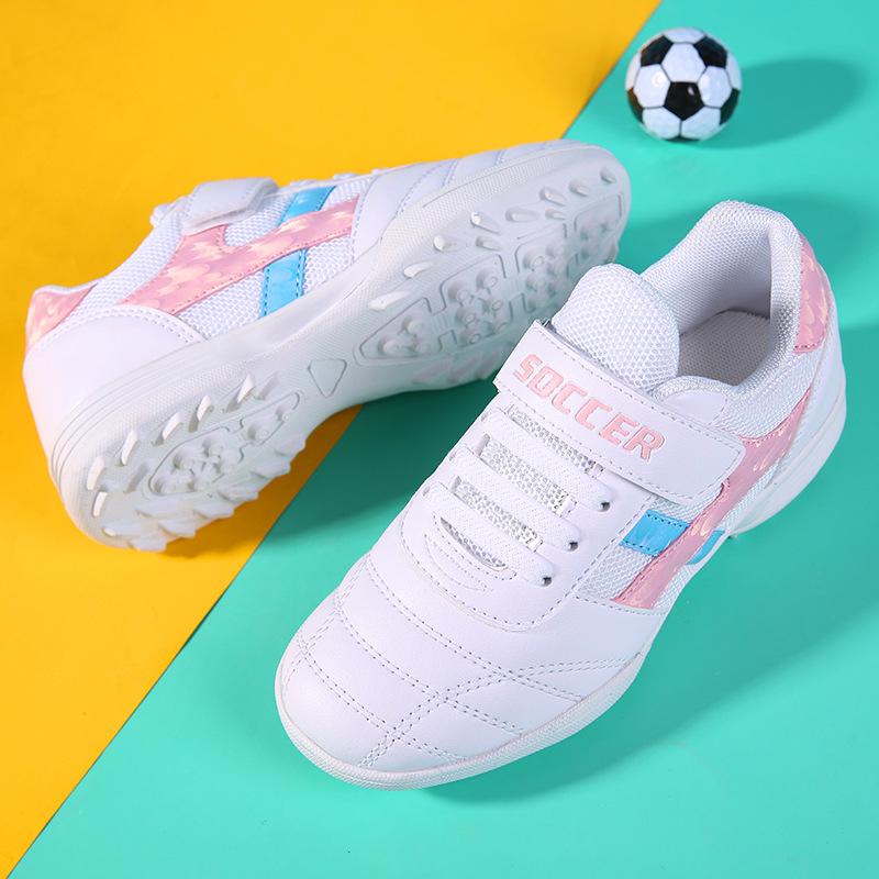 New Football Shoes Men and Women Children Velcro TF Broken Nails Young Students Grass Flat Training Shoes