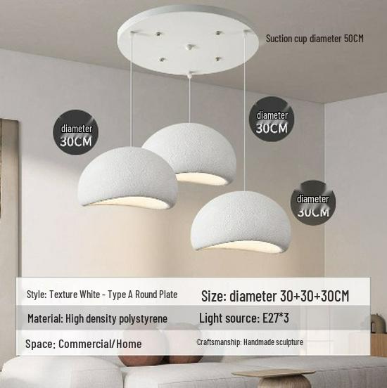 Japanese Cream Style Chandelier for Duplex Lofts, Restaurants, Bars, and Homestays