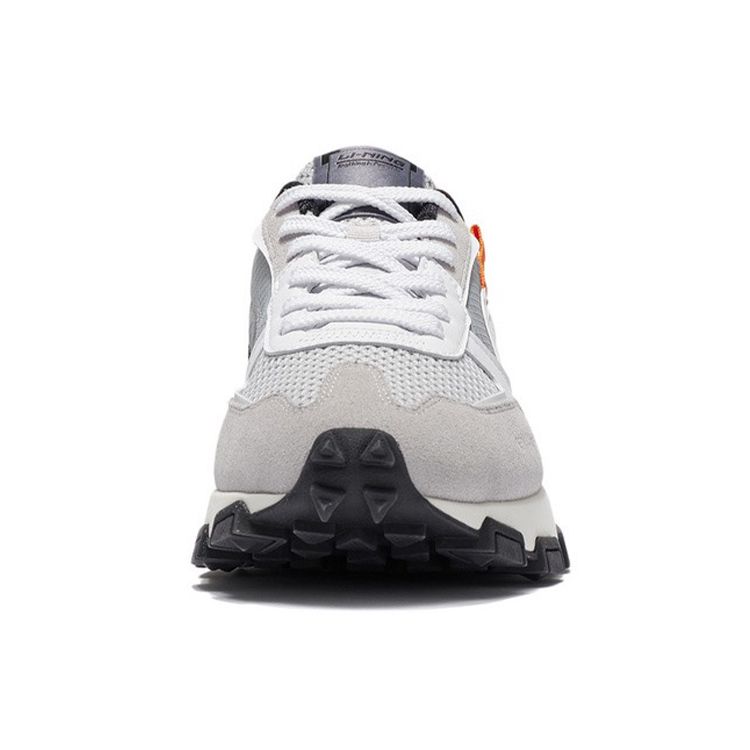 Li-Ning Classic Shock Absorption Low-Top Sports Casual Shoes Men Sneakers Gray White AGCS093-1