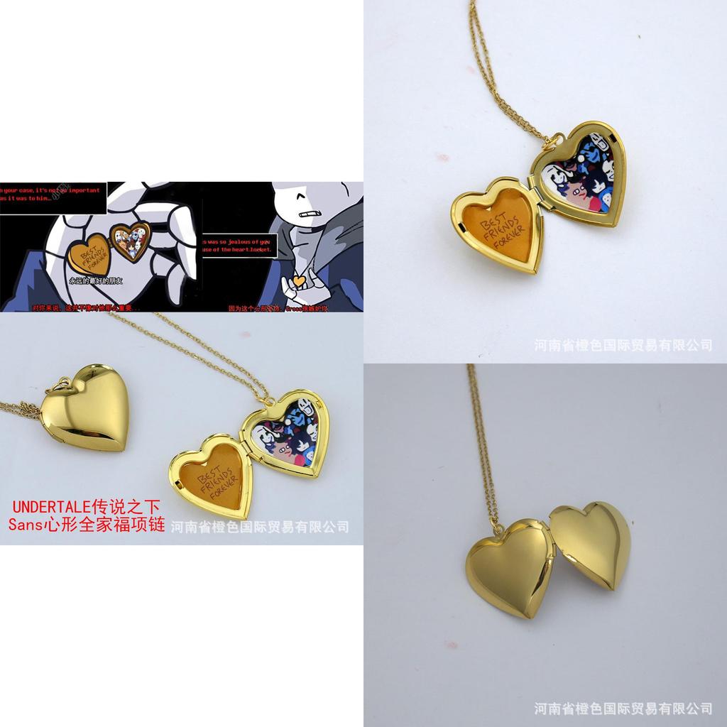 Collana Ciondolo Cuore Cartone Animato Carino Collana Cuore a Forma di Cuore Undertale Gioielli di Famiglia