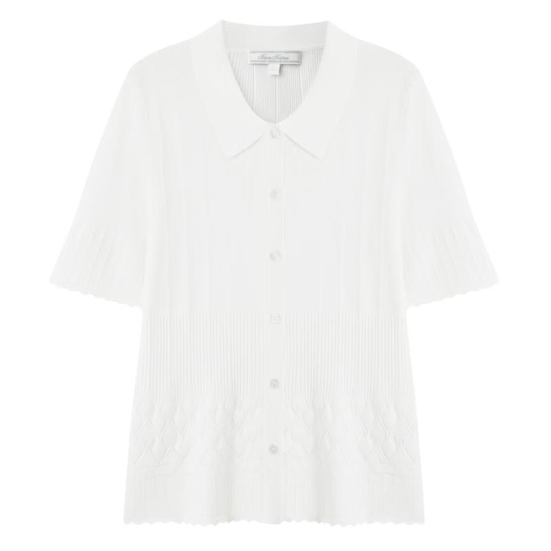 Женский вязаный кардиган с лацканами Brooks Brothers 2026 S/S M белый