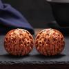 2Pcs Walnuts Relax Hand Massage Balls for Stress Relief And Blood Circulation Support Wood Fidget Tool Enhances Focus Joint Health Sleep Aid Gift